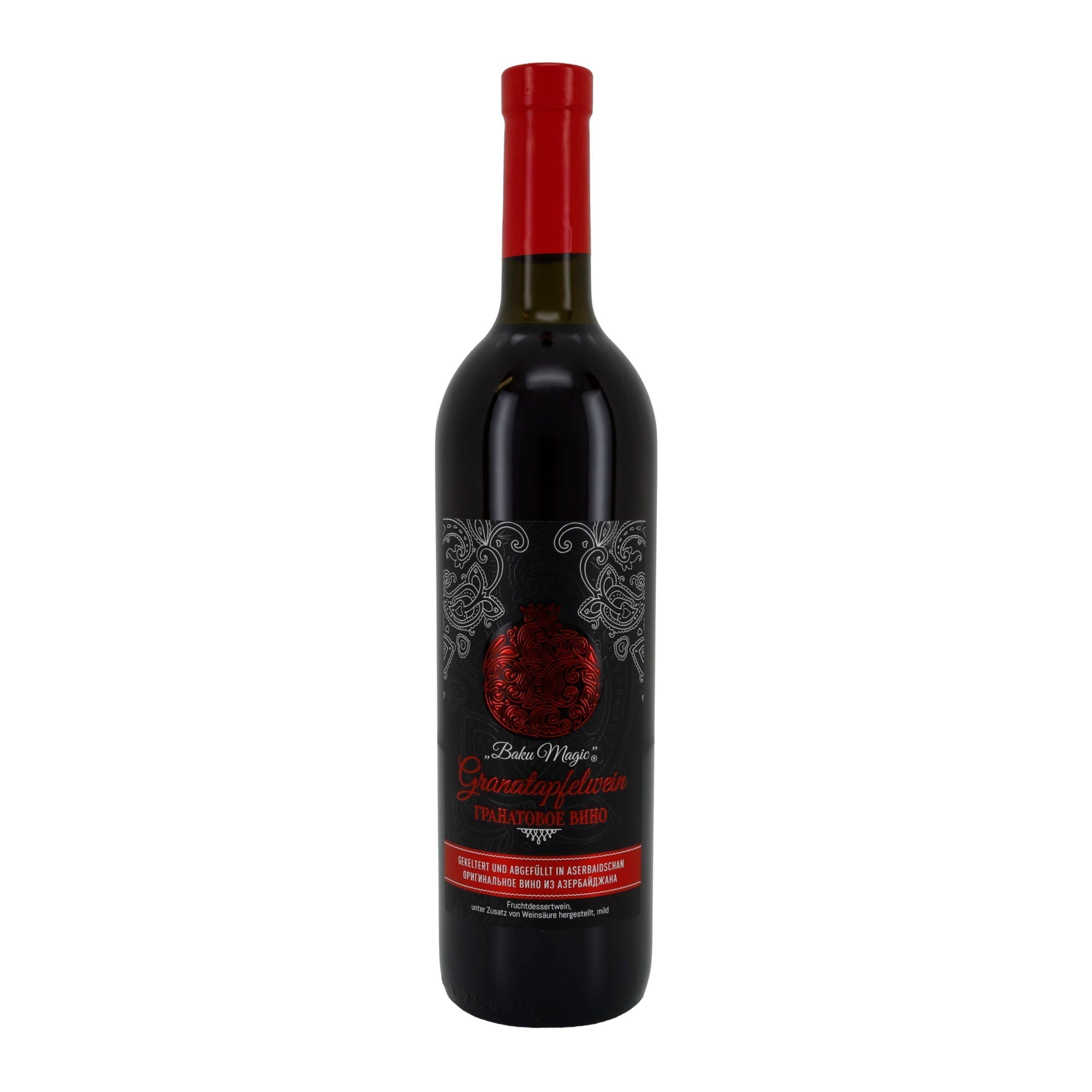 Granatapfelwein Baku Magic | Fruchtwein | aus Aserbaidschan | 0,75 l Flasche (rote Kapsel) Baku Magic